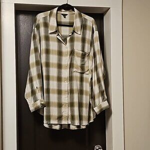 RW&CO Plaid Blouse